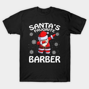 Santas Favorite Barber Christmas T-Shirt